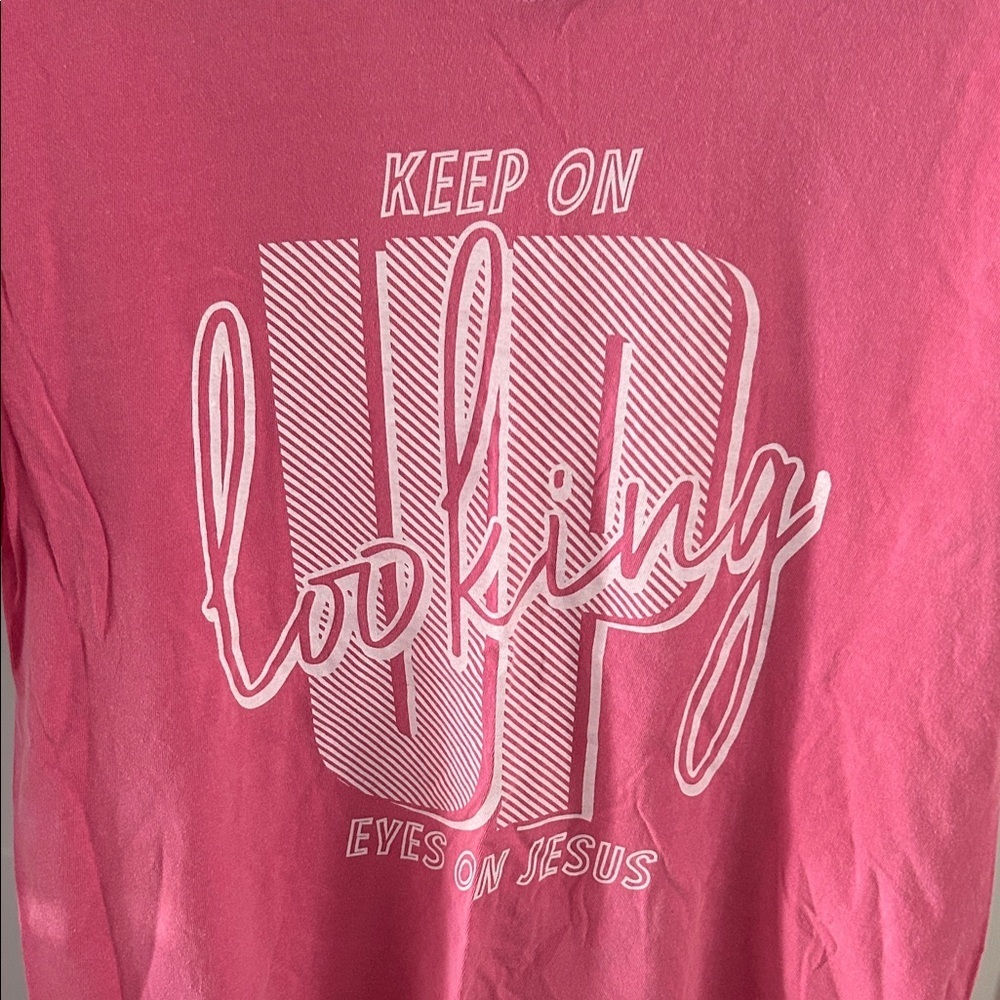 Comfort Colors Vibrant Pink Tee Dear heart size large